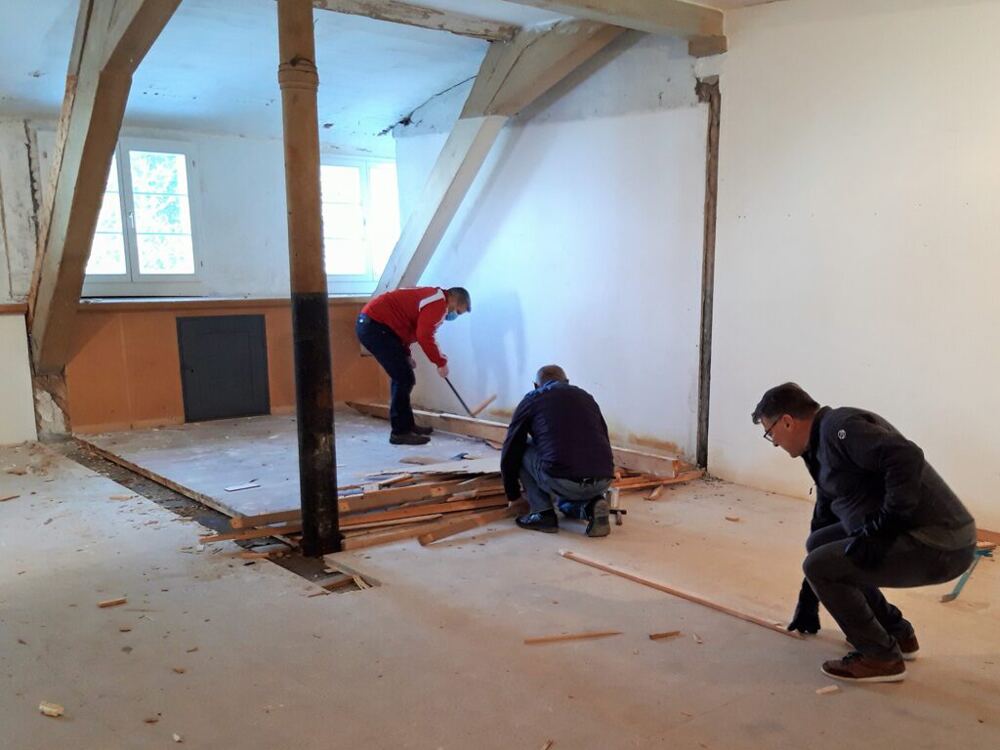 Farbenbrüder am werkeln