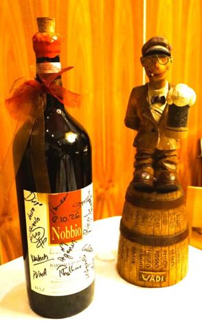 signierte Flasche