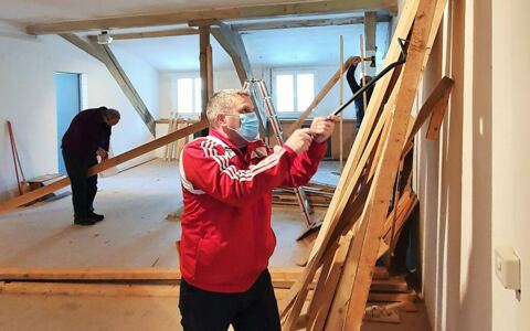 Farbenbrüder am werkeln