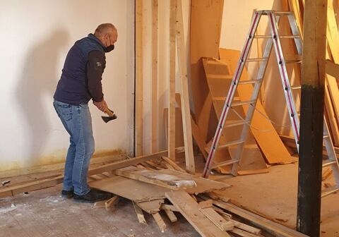 Farbenbrüder am werkeln