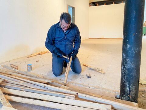 Farbenbrüder am werkeln